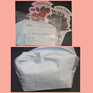 S. Korean Skincare Bundle I Dew Care Makeup Bag /Masks & Tony Moly Sheet Masks